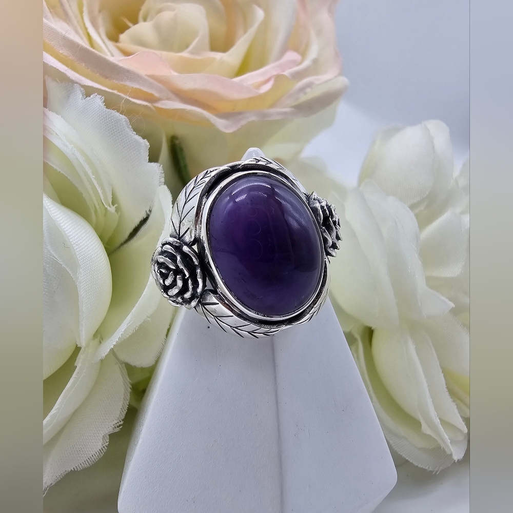 🥰 AUSTIN ROSE STERLING SILVER RING - Picture 3 of 7